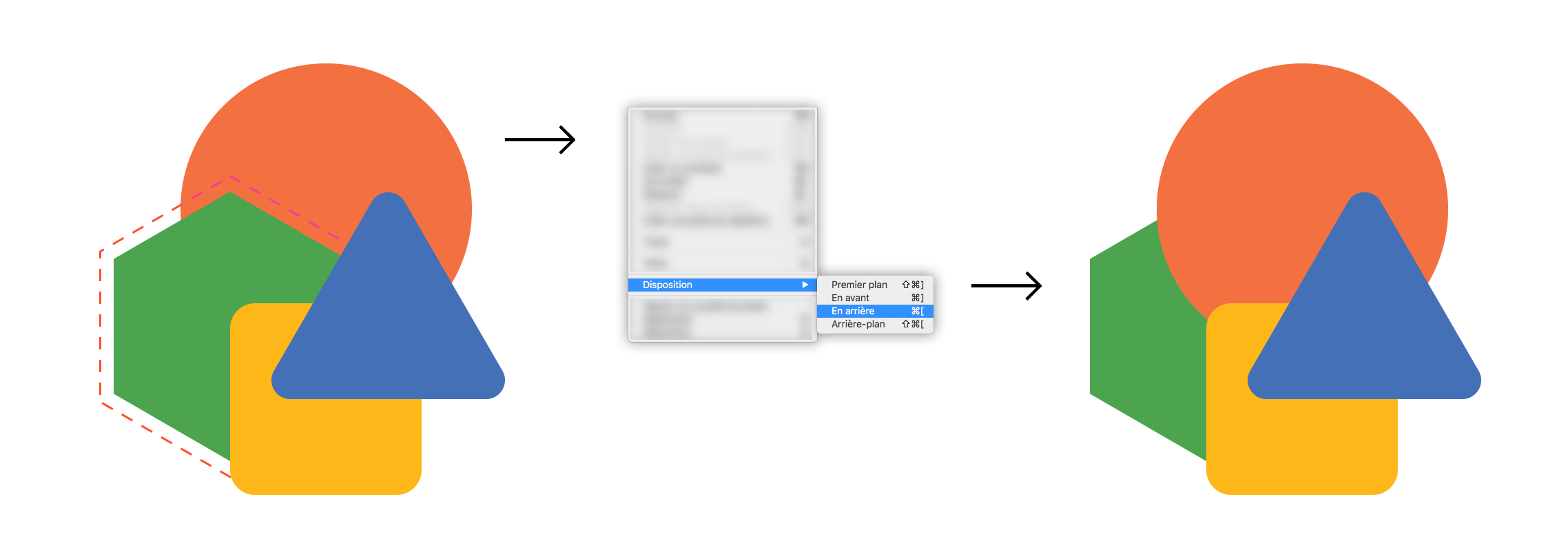 Éloigner l’image sélectionnée