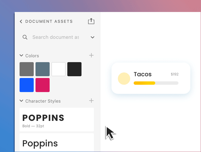 Application de couleurs et de styles de caractères