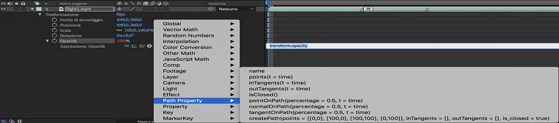 Menu lingua espressioni