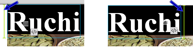 Guide dal vivo a destra e a sinistra degli elementi correnti