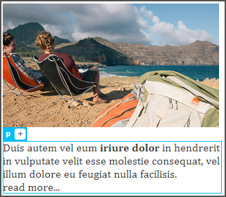 Il paragrafo è selezionato qui