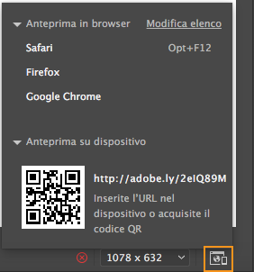 Anteprima in tempo reale