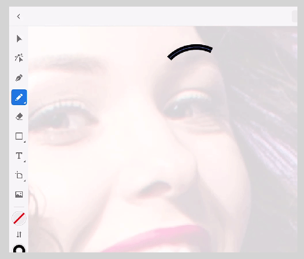 Ricalca con lo strumento Matita