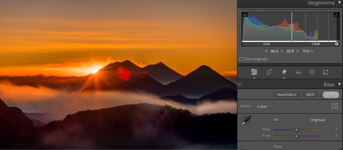 Immagine dopo l’applicazione dell’effetto HDR