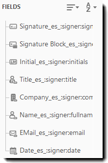 Nomi campi con argomenti aggiunti