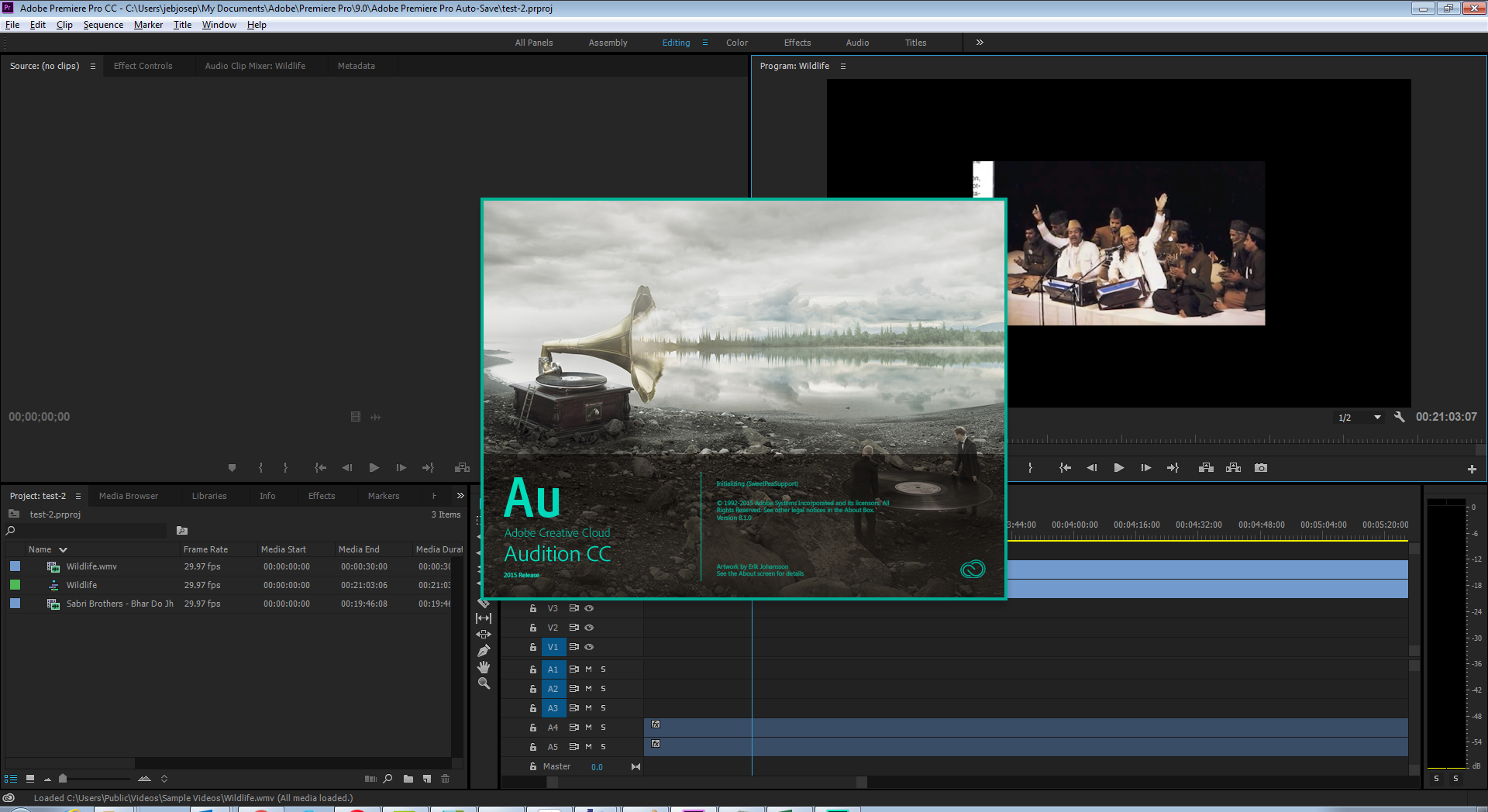 Adobe Audition ダイアログボックス