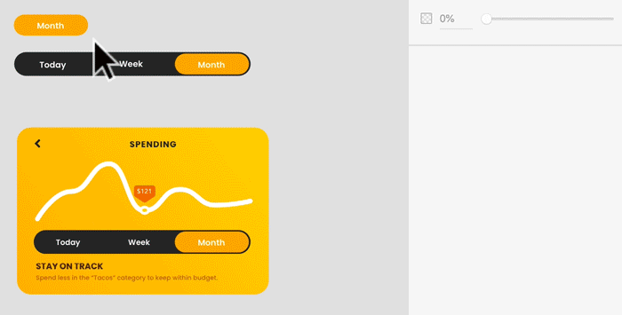 ボタンコンポーネントのインスタンスをグループの中にペーストします。