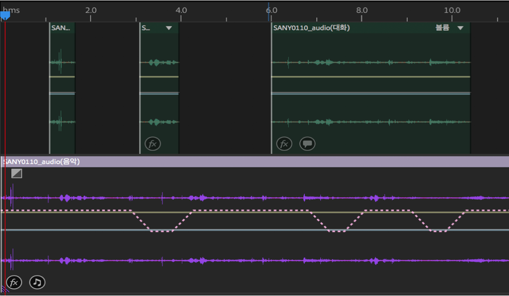 자동 더킹된 트랙