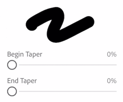 브러시 획의 두께 조정