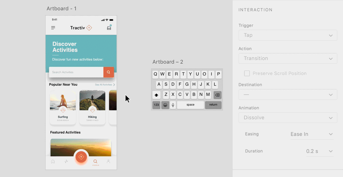 Adicionar um teclado como sobreposição na prancheta de origem
