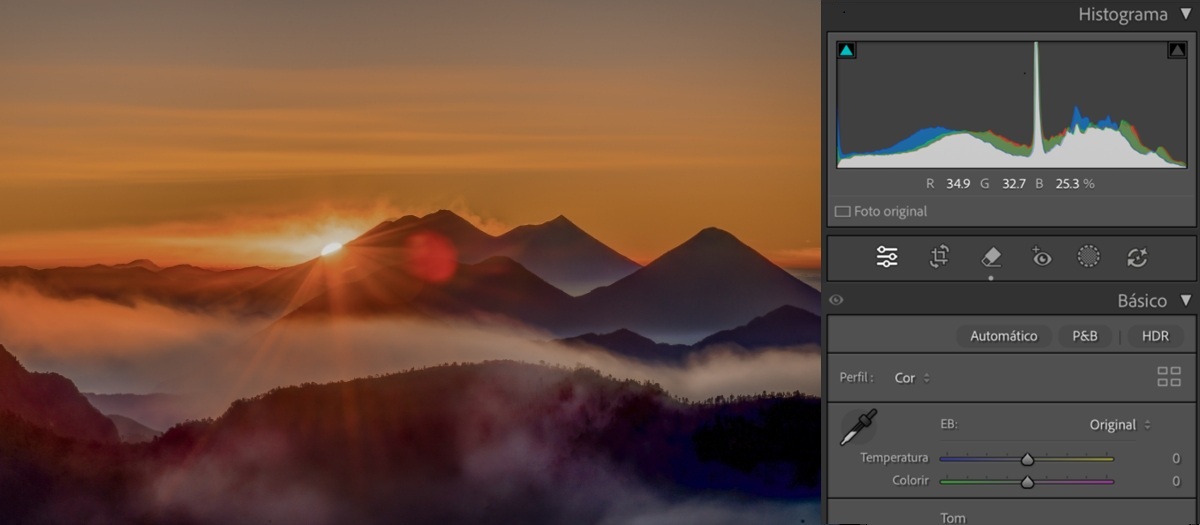 Imagem antes de aplicar o efeito HDR