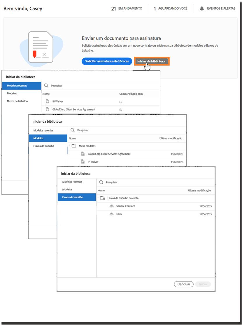 Iniciar biblioteca de formulários