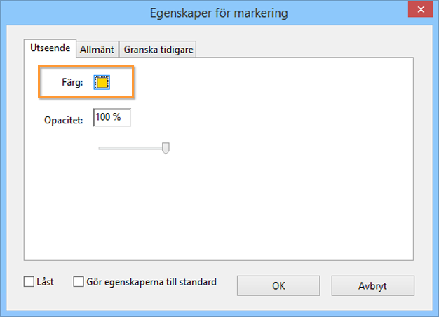 Ändra markeringsfärg