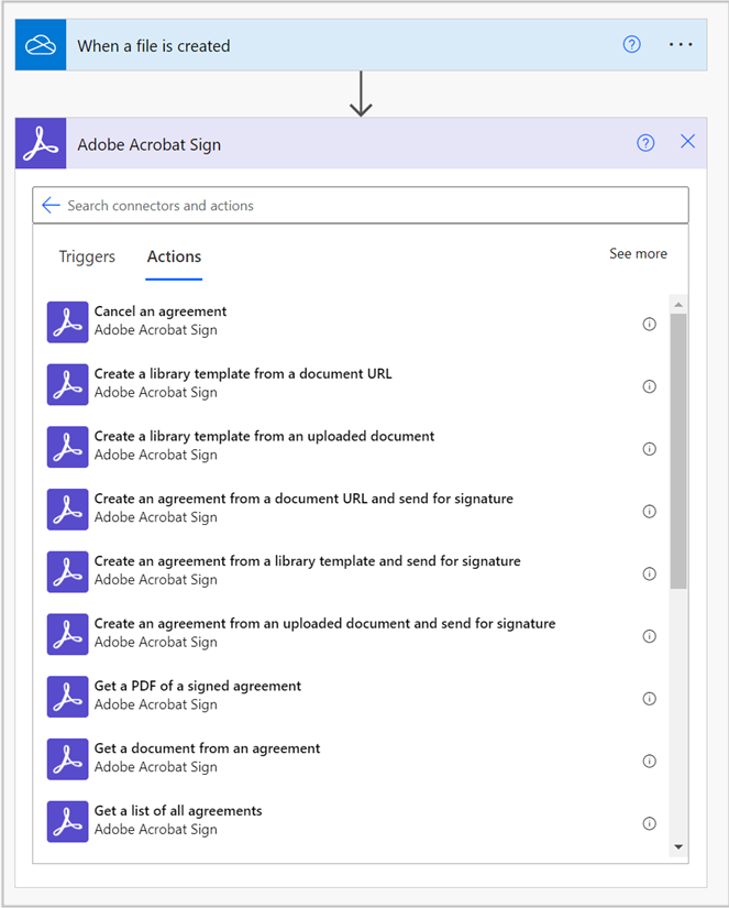Lägg till Acrobat Sign-utlösare