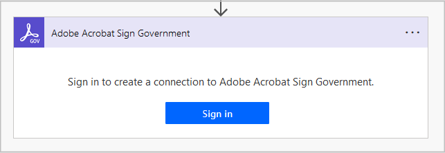 Logga in på Acrobat Sign för Government Connector