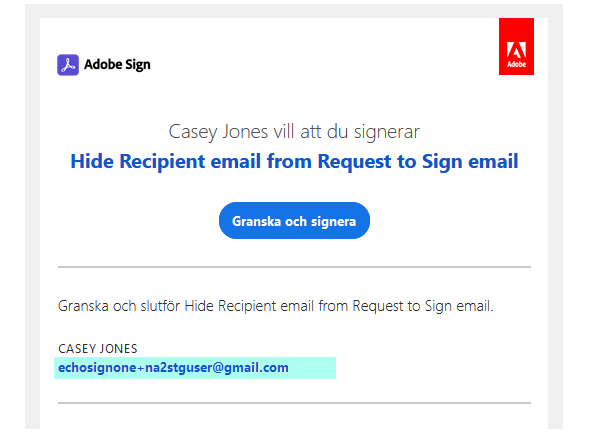 Dölj andra mottagares e-postadresser i e-postmeddelanden med ”begäran om signatur”