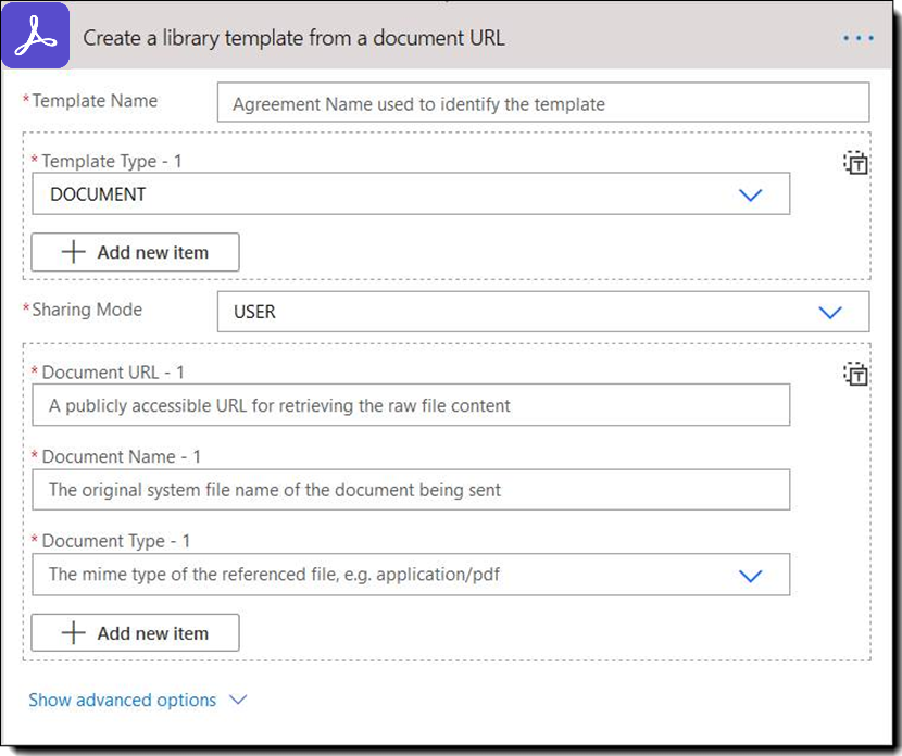 Skapa en biblioteksmall från en dokument-URL