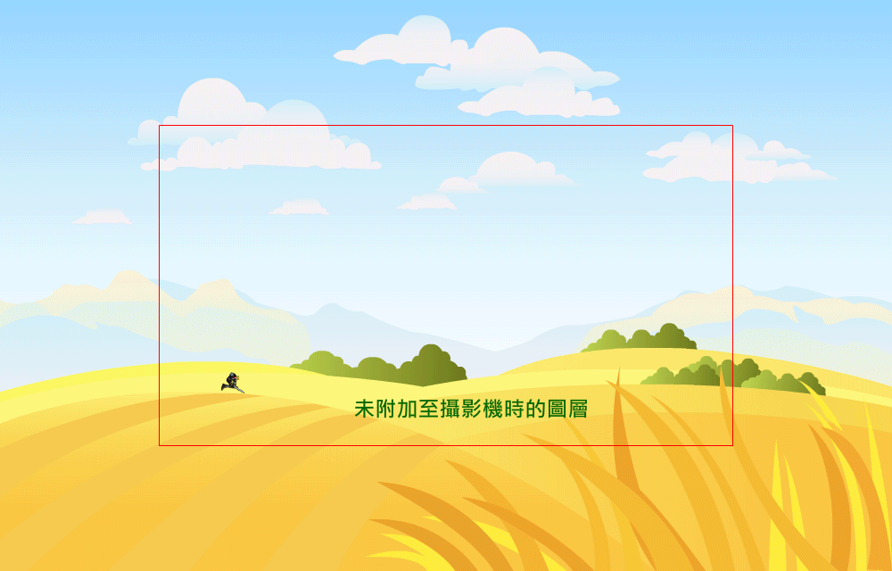 未鎖定攝影機的圖層