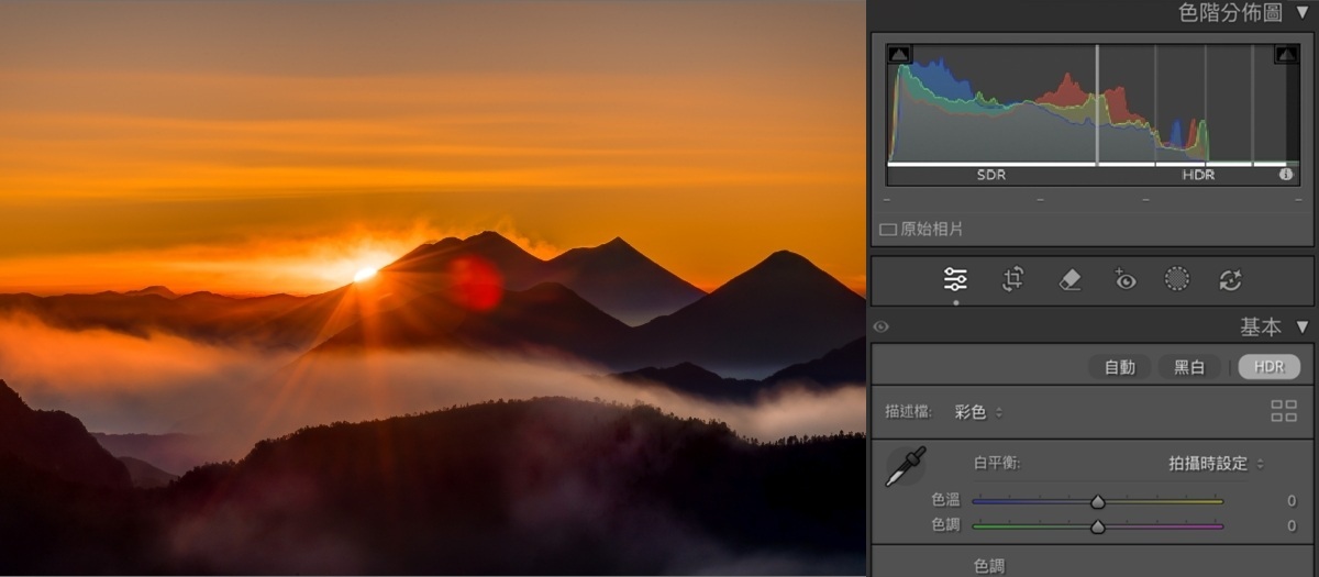 套用 HDR 效果之後的影像